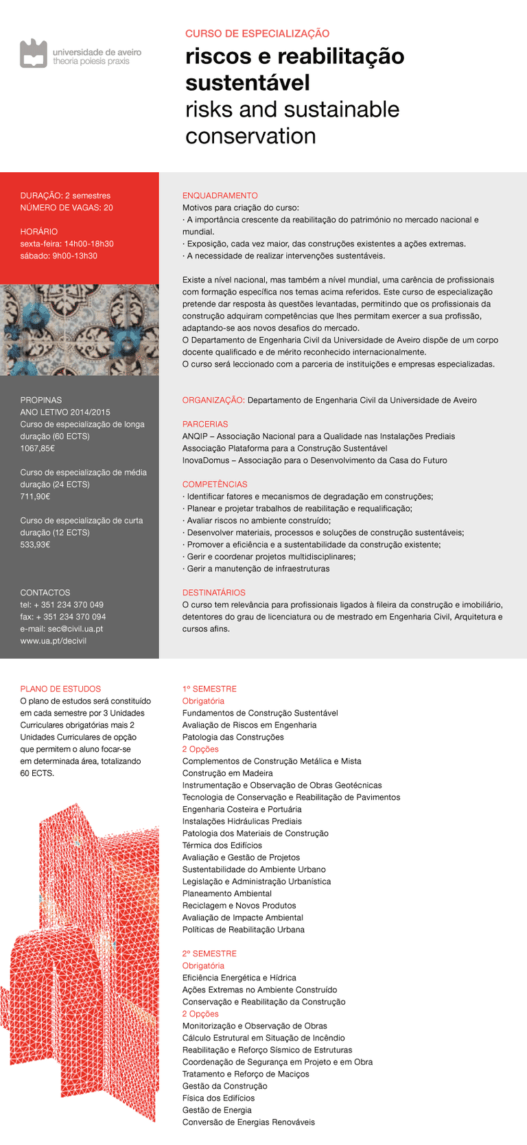 Curso "Riscos e Reabilitação Sustentável"