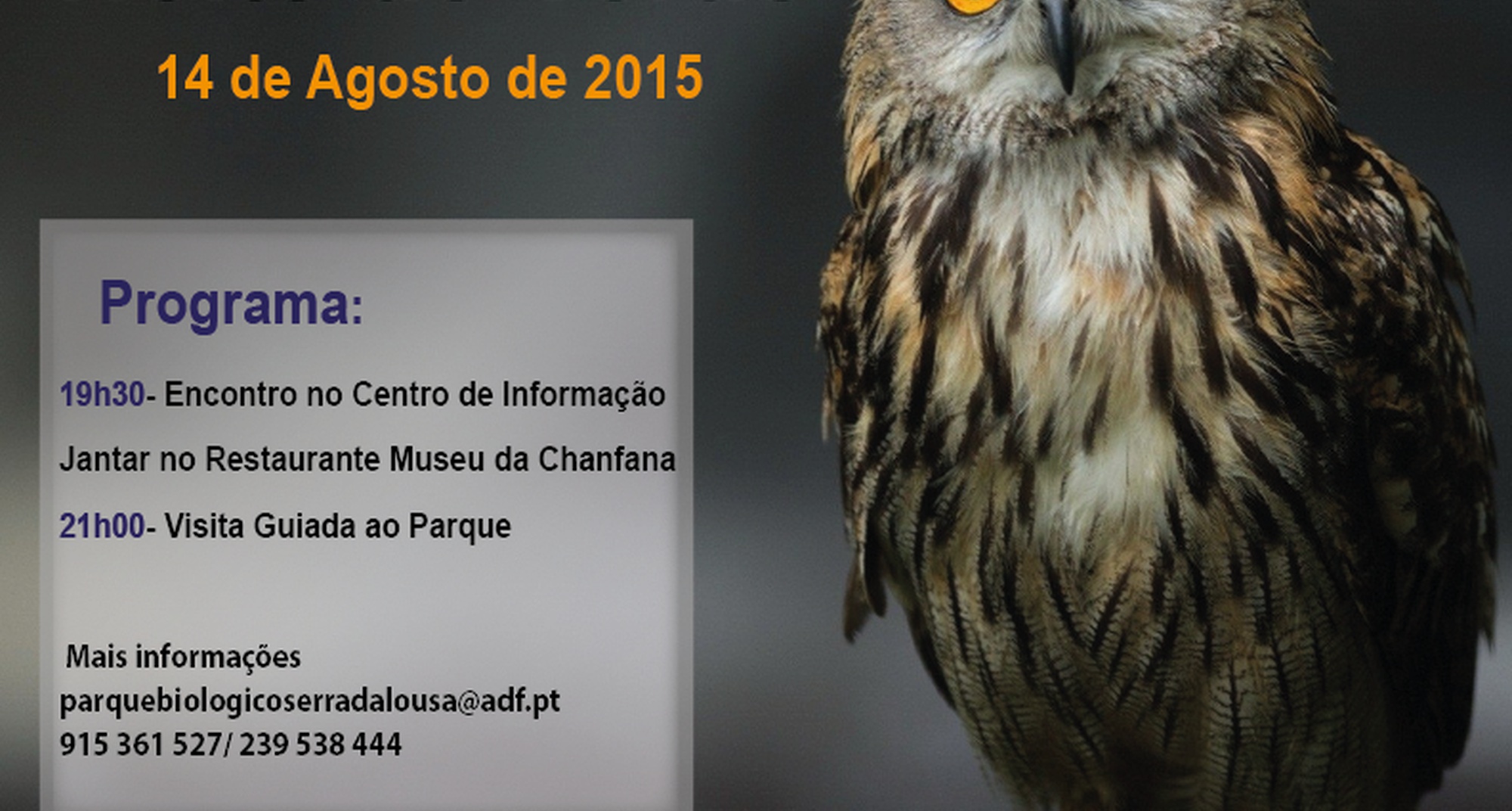 Noite de Verão - Visita guiada noturna no parque Biológico da Lousã